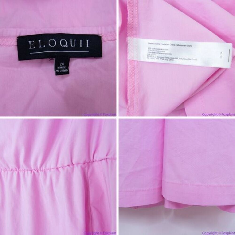 NEW Eloquii‎ pink Puff Sleeve Dress with Pocket Detail, 20 - Picture 12 of 16